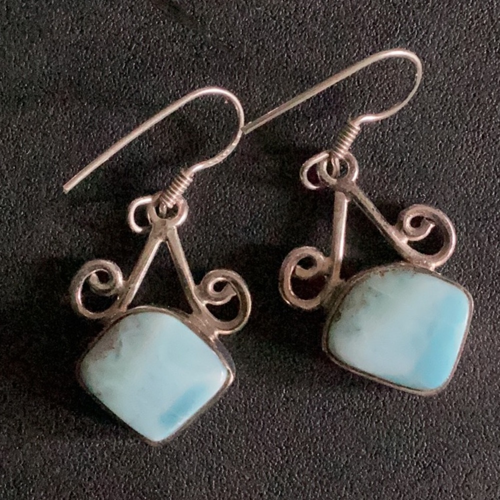 Sterling Laramar Blue Mermaid Drop Earrings